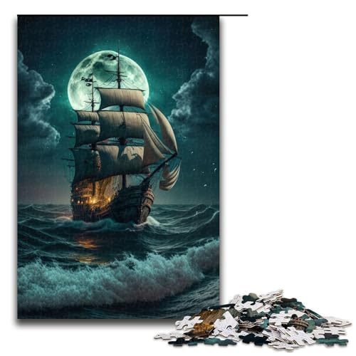 Piratenschiff Puzzle 1000 Teile für Erwachsene als Geschenk geeignet für Jugendliche ab 14 Jahren 75 x 50 cm Piratenschiff Puzzle 1000 Teile für Erwachsene als Geschenk geeignet für Jugendliche ab 14 Jahren 75 x 50 cm von QSYFNBZL