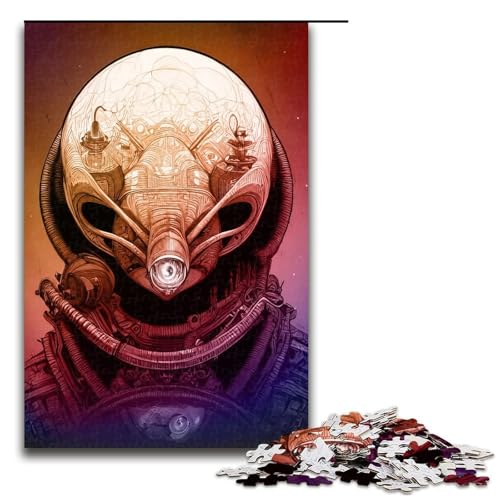 Puzzle 1000 Teile Alien Cyclops Puzzle für Erwachsene aus Holz Lernspiel Herausforderung Spielzeug 75x50cm von QSYFNBZL