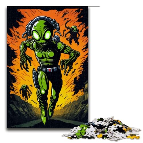 Puzzle 1000 Teile Alien Zombie Attack Puzzle für Erwachsene aus Holz Lernspiel Herausforderungsspielzeug 75x50cm Puzzle 1000 Teile Alien Zombie Attack Puzzle für Erwachsene aus Holz Lernspiel Herausforderungsspielzeug 75x50cm von QSYFNBZL