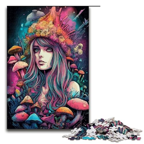 Puzzle 1000 Teile Anime Mushroom Girl Puzzle für Erwachsene aus Holz Lernspiel Herausforderungsspielzeug 75x50cm Puzzle 1000 Teile Anime Mushroom Girl Puzzle für Erwachsene aus Holz Lernspiel Herausforderungsspielzeug 75x50cm von QSYFNBZL
