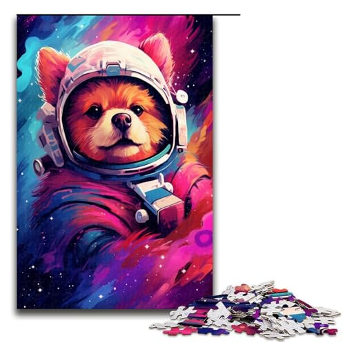 Puzzle 1000 Teile Astronaut Pommerscher mit dicken Farbspritzern Puzzle für Erwachsene Lernspiel aus Holz Herausforderungsspielzeug 75 x 50 cm Puzzle 1000 Teile Astronaut Pommerscher mit dicken Farbspritzern Puzzle für Erwachsene Lernspiel aus Holz Herausforderungsspielzeug 75 x 50 cm von QSYFNBZL