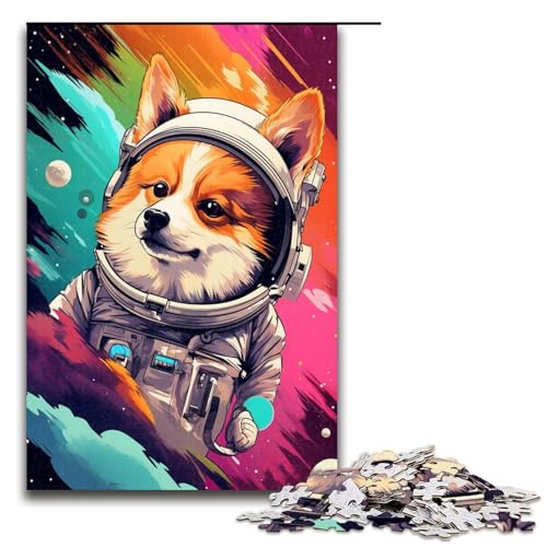 Puzzle 1000 Teile Astronaut Pommerscher mit dicken Farbspritzern Puzzle für Erwachsene Lernspiel aus Holz Herausforderungsspielzeug 75 x 50 cm Puzzle 1000 Teile Astronaut Pommerscher mit dicken Farbspritzern Puzzle für Erwachsene Lernspiel aus Holz Herausforderungsspielzeug 75 x 50 cm von QSYFNBZL