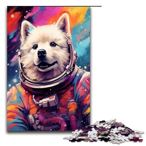 Puzzle 1000 Teile Astronaut Samoyed von SplattersLots Dickes farbiges Puzzle für Erwachsene hölzernes Lernspiel Herausforderungsspielzeug 75 x 50 cm Puzzle 1000 Teile Astronaut Samoyed von SplattersLots Dickes farbiges Puzzle für Erwachsene hölzernes Lernspiel Herausforderungsspielzeug 75 x 50 cm von QSYFNBZL