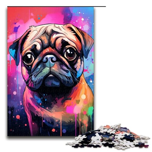 Puzzle 1000 Teile Baby Mops ist von Spritzern umgeben viele Bunte Puzzles für Erwachsene Lernspiel aus Holz Herausforderungsspielzeug 75 x 50 cm Puzzle 1000 Teile Baby Mops ist von Spritzern umgeben viele Bunte Puzzles für Erwachsene Lernspiel aus Holz Herausforderungsspielzeug 75 x 50 cm von QSYFNBZL