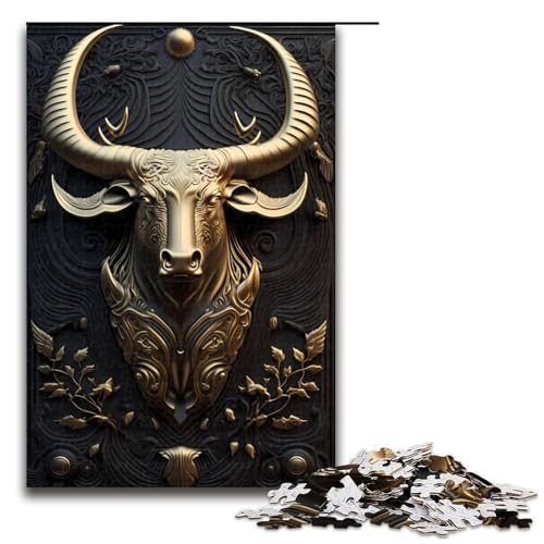 Puzzle 1000 Teile Bär Golden Art Deco Puzzle für Erwachsene Holz Lernspiel Herausforderung Spielzeug 75x50cm Puzzle 1000 Teile Bär Golden Art Deco Puzzle für Erwachsene Holz Lernspiel Herausforderung Spielzeug 75x50cm von QSYFNBZL