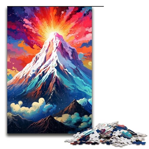 Puzzle 1000 Teile Berggipfel ist von Spritzern umgeben viele Farben Puzzle für Erwachsene Lernspiel aus Holz Herausforderungsspielzeug 75 x 50 cm Puzzle 1000 Teile Berggipfel ist von Spritzern umgeben viele Farben Puzzle für Erwachsene Lernspiel aus Holz Herausforderungsspielzeug 75 x 50 cm von QSYFNBZL
