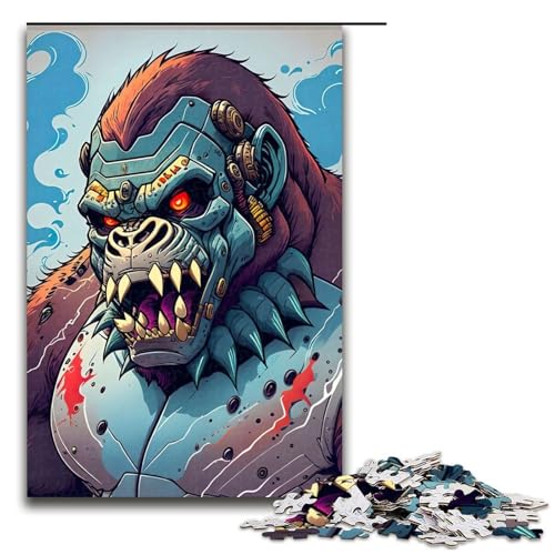 Puzzle 1000 Teile Blauer Cyborg AFFE Puzzle für Erwachsene aus Holz Lernspiel Herausforderungsspielzeug 75x50cm Puzzle 1000 Teile Blauer Cyborg AFFE Puzzle für Erwachsene aus Holz Lernspiel Herausforderungsspielzeug 75x50cm von QSYFNBZL