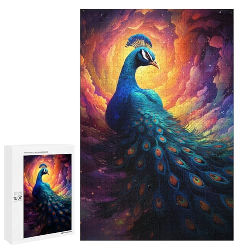 Puzzle 1000 Teile Bunte Psychedelia der Milchstraße Pfau Puzzle für Erwachsene Holz Lernspiel Herausforderung Spielzeug 75x50cm Puzzle 1000 Teile Bunte Psychedelia der Milchstraße Pfau Puzzle für Erwachsene Holz Lernspiel Herausforderung Spielzeug 75x50cm von QSYFNBZL
