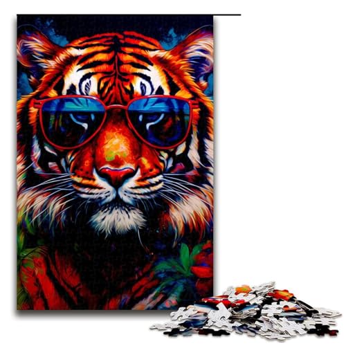 Puzzle 1000 Teile Bunter Tiger.. Puzzle für Erwachsene aus Holz Lernspiel Herausforderungsspielzeug 75 x 50 cm Puzzle 1000 Teile Bunter Tiger.. Puzzle für Erwachsene aus Holz Lernspiel Herausforderungsspielzeug 75 x 50 cm von QSYFNBZL