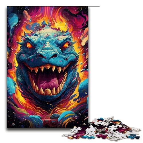 Puzzle 1000 Teile Buntes Nilpferd Puzzle für Erwachsene aus Holz Lernspiel Herausforderungsspielzeug 75 x 50 cm Puzzle 1000 Teile Buntes Nilpferd Puzzle für Erwachsene aus Holz Lernspiel Herausforderungsspielzeug 75 x 50 cm von QSYFNBZL