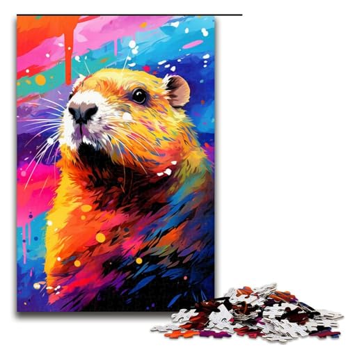 Puzzle 1000 Teile Capybara ist von Spritzern umgeben Viele Bunte Puzzles für Erwachsene Lernspiel aus Holz Herausforderungsspielzeug 75 x 50 cm Puzzle 1000 Teile Capybara ist von Spritzern umgeben Viele Bunte Puzzles für Erwachsene Lernspiel aus Holz Herausforderungsspielzeug 75 x 50 cm von QSYFNBZL
