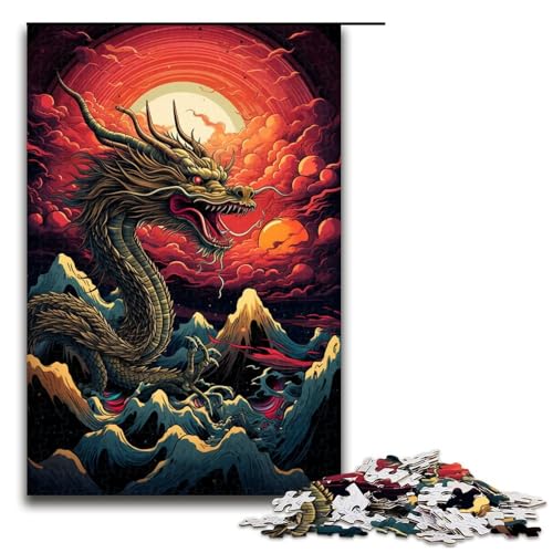 Puzzle 1000 Teile Chinesischer Drache Puzzle für Erwachsene Holz Lernspiel Herausforderung Spielzeug 75x50cm Puzzle 1000 Teile Chinesischer Drache Puzzle für Erwachsene Holz Lernspiel Herausforderung Spielzeug 75x50cm von QSYFNBZL
