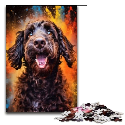 Puzzle 1000 Teile Cockapoo Puzzle für Erwachsene aus Holz Lernspiel Herausforderung Spielzeug 75x50cm von QSYFNBZL