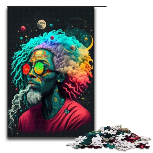 Puzzle 1000 Teile Cosmic Rastafari Puzzle für Erwachsene aus Holz Lernspiel Herausforderungsspielzeug 75 x 50 cm Puzzle 1000 Teile Cosmic Rastafari Puzzle für Erwachsene aus Holz Lernspiel Herausforderungsspielzeug 75 x 50 cm von QSYFNBZL