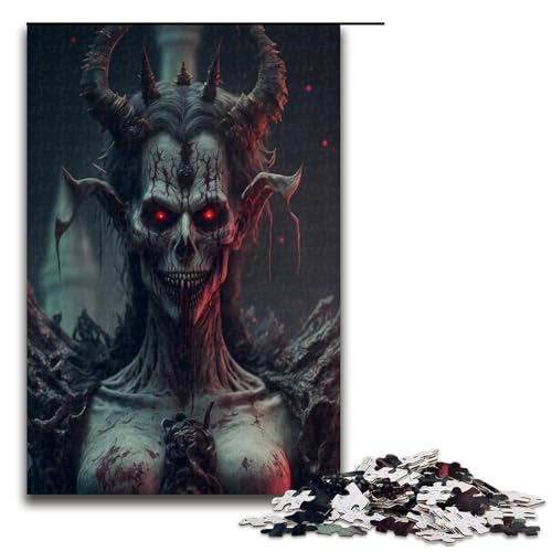 Puzzle 1000 Teile Dark Lord Puzzle für Erwachsene aus Holz Lernspiel Herausforderungsspielzeug 75x50cm von QSYFNBZL