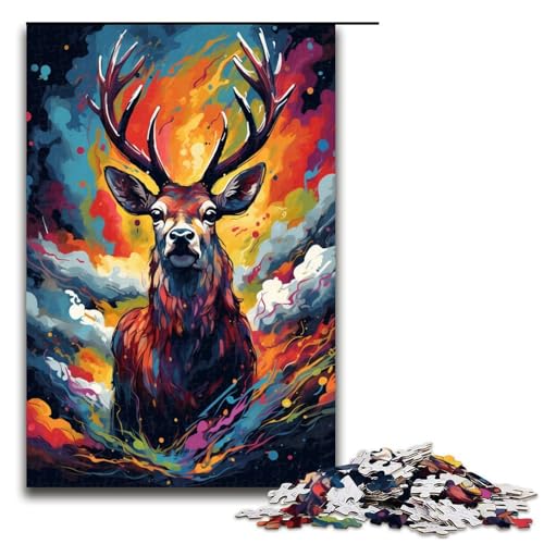 Puzzle 1000 Teile Der Hirschkopf im Krater ist von Spritzern umgeben für Erwachsene Holz Lernspiel Herausforderungsspielzeug 75 x 50 cm Puzzle 1000 Teile Der Hirschkopf im Krater ist von Spritzern umgeben für Erwachsene Holz Lernspiel Herausforderungsspielzeug 75 x 50 cm von QSYFNBZL