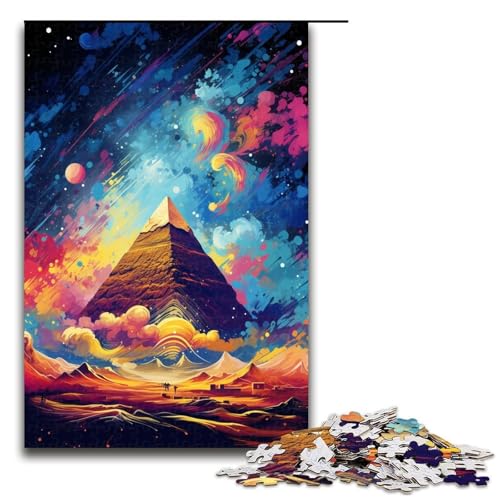 Puzzle 1000 Teile Die Pyramiden von Ägypten sind von Spritzern umgeben mit vielen Farben Puzzle für Erwachsene Lernspiel aus Holz Herausforderungsspielzeug 75 x 50 cm Puzzle 1000 Teile Die Pyramiden von Ägypten sind von Spritzern umgeben mit vielen Farben Puzzle für Erwachsene Lernspiel aus Holz Herausforderungsspielzeug 75 x 50 cm von QSYFNBZL