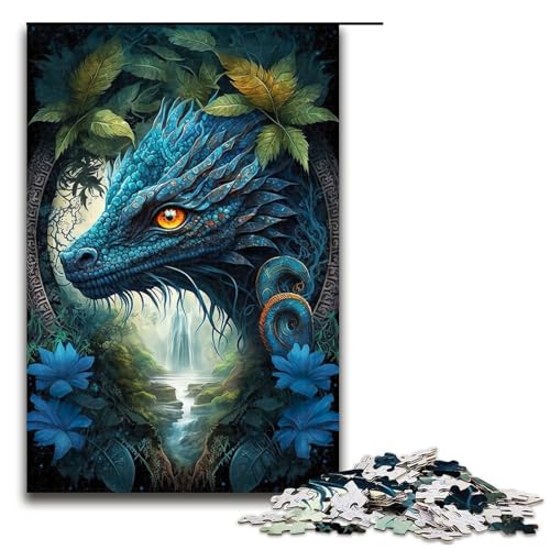 Puzzle 1000 Teile Drache im Mandala Dschungel Puzzle für Erwachsene Lernspiel aus Holz Herausforderungsspielzeug 75 x 50 cm Puzzle 1000 Teile Drache im Mandala Dschungel Puzzle für Erwachsene Lernspiel aus Holz Herausforderungsspielzeug 75 x 50 cm von QSYFNBZL