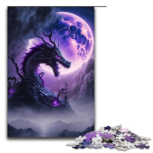 Puzzle 1000 Teile Drachenpuzzle für Erwachsene aus Holz Lernspiel Herausforderungsspielzeug 75 x 50 cm Puzzle 1000 Teile Drachenpuzzle für Erwachsene aus Holz Lernspiel Herausforderungsspielzeug 75 x 50 cm von QSYFNBZL
