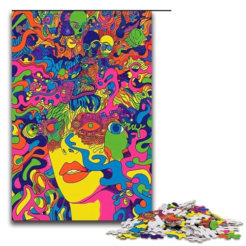 Puzzle 1000 Teile Ecstasy Eyes Puzzle für Erwachsene Holz Lernspiel Herausforderung Spielzeug 1000 PCS von QSYFNBZL