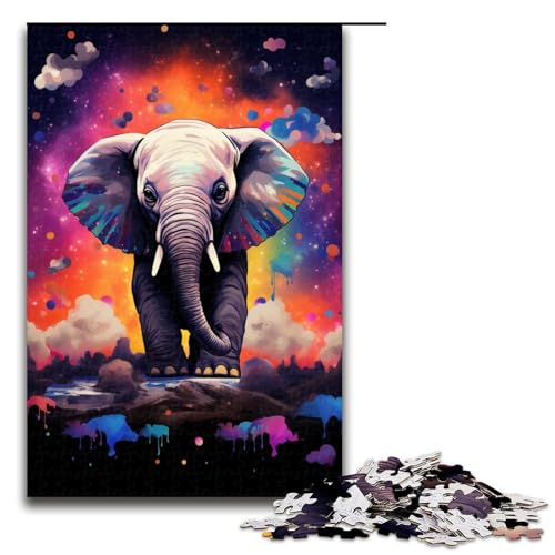 Puzzle 1000 Teile Elefantenbaby ist von Spritzern umgeben viele Farben Puzzle für Erwachsene Lernspiel aus Holz Herausforderungsspielzeug 75 x 50 cm Puzzle 1000 Teile Elefantenbaby ist von Spritzern umgeben viele Farben Puzzle für Erwachsene Lernspiel aus Holz Herausforderungsspielzeug 75 x 50 cm von QSYFNBZL