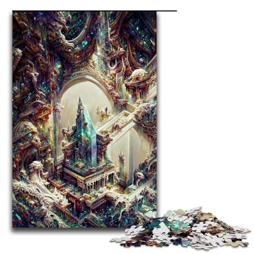 Puzzle 1000 Teile Emerald Hall Puzzle für Erwachsene aus Holz Lernspiel Herausforderung Spielzeug 75x50cm von QSYFNBZL