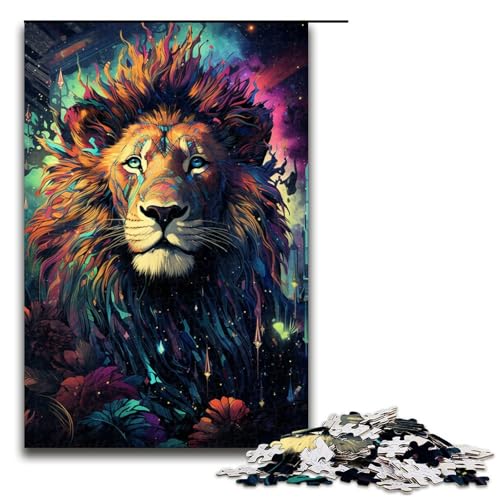 Puzzle 1000 Teile Fantasie Buntes Löwenpuzzle für Erwachsene aus Holz Lernspiel Herausforderungsspielzeug 75x50cm Puzzle 1000 Teile Fantasie Buntes Löwenpuzzle für Erwachsene aus Holz Lernspiel Herausforderungsspielzeug 75x50cm von QSYFNBZL