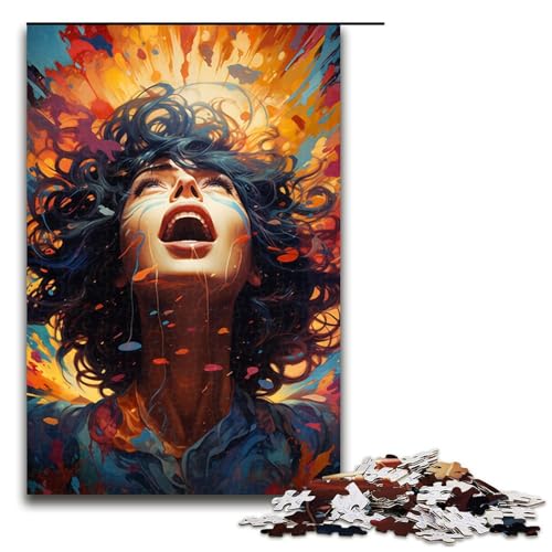 Puzzle 1000 Teile Fantasy Color Girl Puzzle für Erwachsene aus Holz Lernspiel Herausforderungsspielzeug 75x50cm Puzzle 1000 Teile Fantasy Color Girl Puzzle für Erwachsene aus Holz Lernspiel Herausforderungsspielzeug 75x50cm von QSYFNBZL