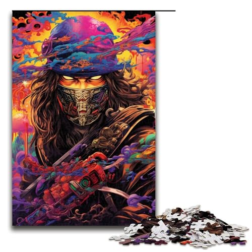 Puzzle 1000 Teile Fantasy Japanisches Ninja Puzzle für Erwachsene aus Holz Lernspiel Herausforderungsspielzeug 75 x 50 cm Puzzle 1000 Teile Fantasy Japanisches Ninja Puzzle für Erwachsene aus Holz Lernspiel Herausforderungsspielzeug 75 x 50 cm von QSYFNBZL