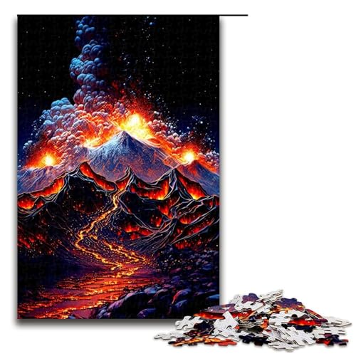 Puzzle 1000 Teile Fantasy World Puzzle für Erwachsene Holz Lernspiel Herausforderung Spielzeug 75x50cm von QSYFNBZL