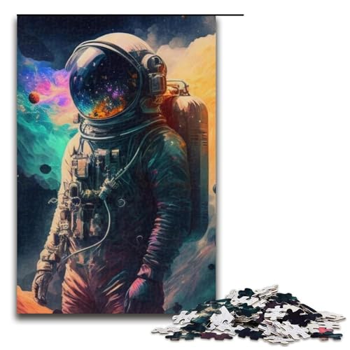 Puzzle 1000 Teile Farb Astronauten Puzzle für Erwachsene aus Holz Lernspiel Herausforderungsspielzeug 75 x 50 cm Puzzle 1000 Teile Farb Astronauten Puzzle für Erwachsene aus Holz Lernspiel Herausforderungsspielzeug 75 x 50 cm von QSYFNBZL