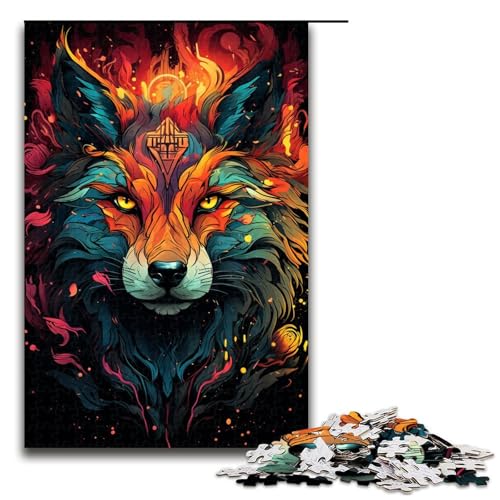 Puzzle 1000 Teile Farbmalerei Fuchs Puzzle für Erwachsene aus Holz Lernspiel Herausforderungsspielzeug 75 x 50 cm Puzzle 1000 Teile Farbmalerei Fuchs Puzzle für Erwachsene aus Holz Lernspiel Herausforderungsspielzeug 75 x 50 cm von QSYFNBZL