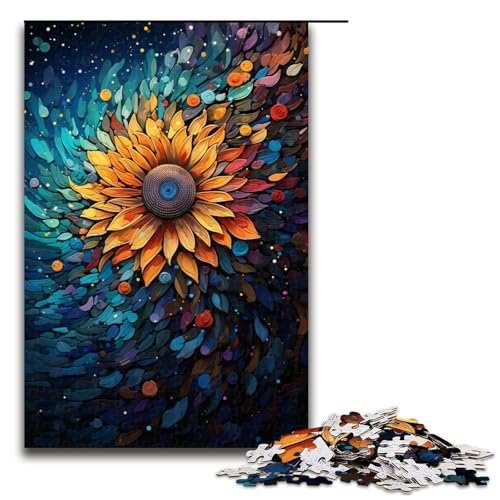 Puzzle 1000 Teile Farbmalerei Sonnenblumen Puzzle für Erwachsene Holz Lernspiel Herausforderungsspielzeug 75 x 50 cm Puzzle 1000 Teile Farbmalerei Sonnenblumen Puzzle für Erwachsene Holz Lernspiel Herausforderungsspielzeug 75 x 50 cm von QSYFNBZL