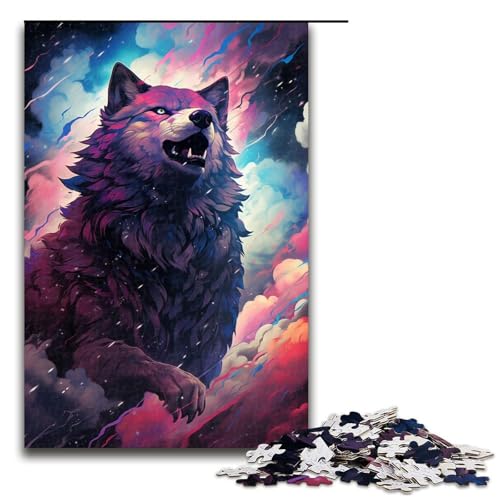 Puzzle 1000 Teile Galaxy Wolf Puzzle für Erwachsene Holz Lernspiel Herausforderung Spielzeug 75x50cm Puzzle 1000 Teile Galaxy Wolf Puzzle für Erwachsene Holz Lernspiel Herausforderung Spielzeug 75x50cm von QSYFNBZL