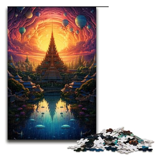 Puzzle 1000 Teile Großer Palast von Thailand Puzzle für Erwachsene aus Holz Lernspiel Herausforderungsspielzeug 75x50cm Puzzle 1000 Teile Großer Palast von Thailand Puzzle für Erwachsene aus Holz Lernspiel Herausforderungsspielzeug 75x50cm von QSYFNBZL