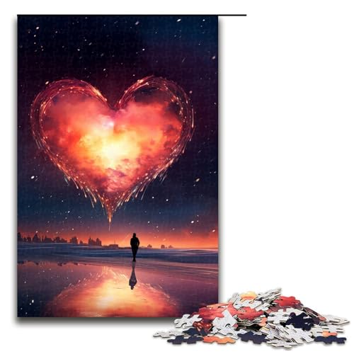Puzzle 1000 Teile Herz am Strand Puzzle für Erwachsene aus Holz Lernspiel Herausforderung Spielzeug 75x50cm Puzzle 1000 Teile Herz am Strand Puzzle für Erwachsene aus Holz Lernspiel Herausforderung Spielzeug 75x50cm von QSYFNBZL