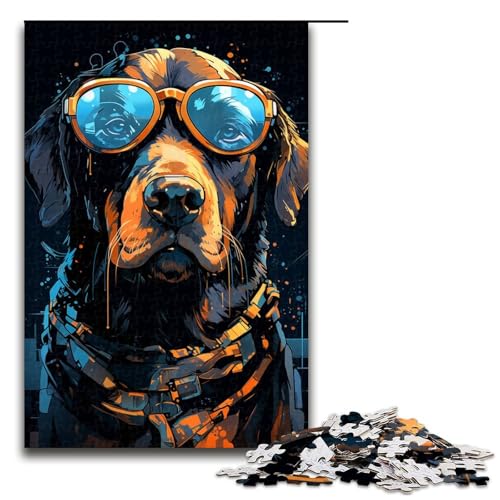 Puzzle 1000 Teile Hund mit Brille Puzzle für Erwachsene aus Holz Lernspiel Herausforderung Spielzeug 75x50cm Puzzle 1000 Teile Hund mit Brille Puzzle für Erwachsene aus Holz Lernspiel Herausforderung Spielzeug 75x50cm von QSYFNBZL