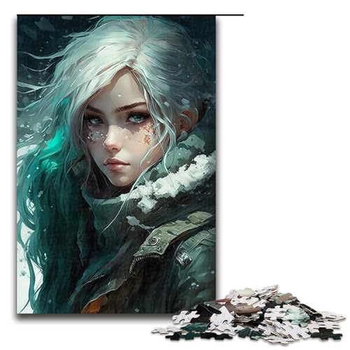 Puzzle 1000 Teile ICY Anime Queen Puzzle für Erwachsene aus Holz Lernspiel Herausforderungsspielzeug 75x50cm von QSYFNBZL