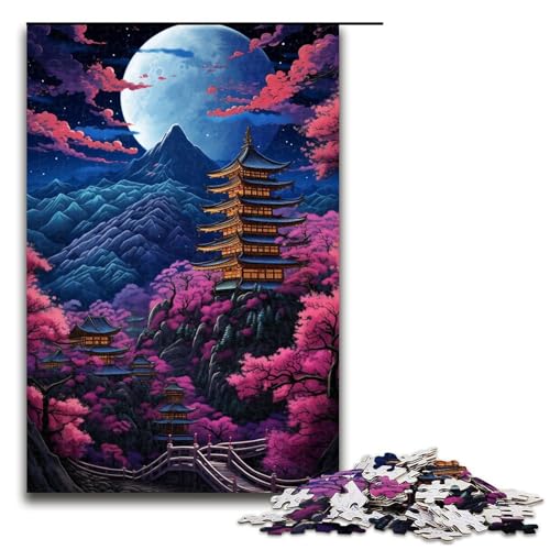 Puzzle 1000 Teile Japanischer Wald Nachtansicht Puzzle für Erwachsene Holz Lernspiel Herausforderung Spielzeug 75x50cm Puzzle 1000 Teile Japanischer Wald Nachtansicht Puzzle für Erwachsene Holz Lernspiel Herausforderung Spielzeug 75x50cm von QSYFNBZL