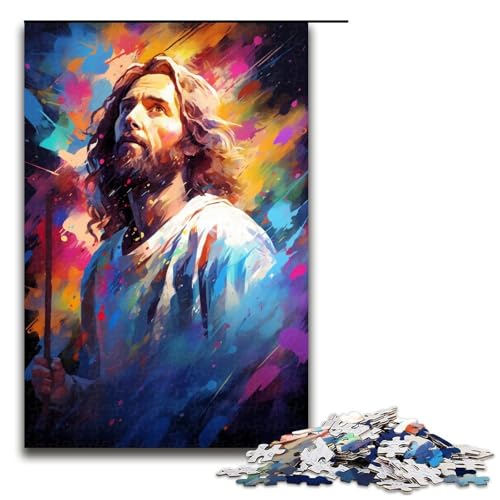 Puzzle 1000 Teile Jesus ist von Spritzern umgeben viele Bunte Puzzleteile für Erwachsene Lernspiel aus Holz Herausforderungsspielzeug 75 x 50 cm Puzzle 1000 Teile Jesus ist von Spritzern umgeben viele Bunte Puzzleteile für Erwachsene Lernspiel aus Holz Herausforderungsspielzeug 75 x 50 cm von QSYFNBZL