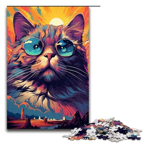 Puzzle 1000 Teile Katze und Tempel von SplattersLots Dickes farbiges Puzzle für Erwachsene hölzernes Lernspiel herausforderndes Spielzeug 75 x 50 cm Puzzle 1000 Teile Katze und Tempel von SplattersLots Dickes farbiges Puzzle für Erwachsene hölzernes Lernspiel herausforderndes Spielzeug 75 x 50 cm von QSYFNBZL