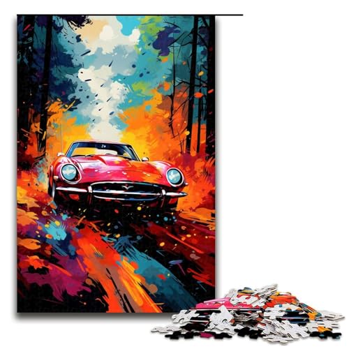 Puzzle 1000 Teile Klassischer Sportwagen im Wald ist umgeben Puzzle für Erwachsene aus Holz Lernspiel Herausforderungsspielzeug 75x50cm Puzzle 1000 Teile Klassischer Sportwagen im Wald ist umgeben Puzzle für Erwachsene aus Holz Lernspiel Herausforderungsspielzeug 75x50cm von QSYFNBZL