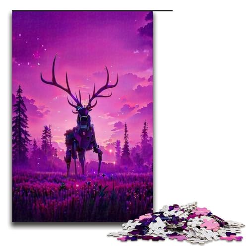 Puzzle 1000 Teile Kriegerin Puzzle für Erwachsene Holz Lernspiel Herausforderung Spielzeug 75x50cm von QSYFNBZL
