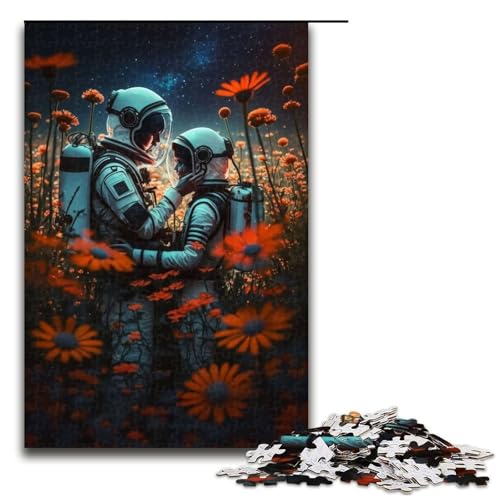 Puzzle 1000 Teile Liebe im Weltraum Puzzle für Erwachsene aus Holz Lernspiel Herausforderungsspielzeug 75x50cm von QSYFNBZL