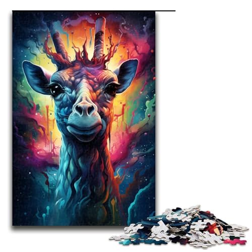 Puzzle 1000 Teile Malen Farbe Giraffe Puzzle für Erwachsene Holz Lernspiel Herausforderungsspielzeug 75 x 50 cm Puzzle 1000 Teile Malen Farbe Giraffe Puzzle für Erwachsene Holz Lernspiel Herausforderungsspielzeug 75 x 50 cm von QSYFNBZL