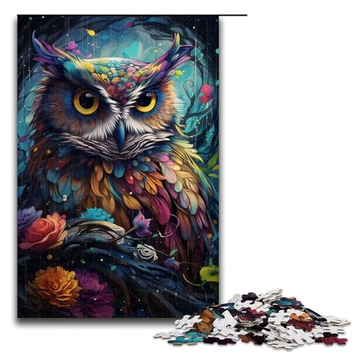 Puzzle 1000 Teile Malen Farbe Tier Eule Puzzle für Erwachsene Holz Lernspiel Herausforderung Spielzeug 75 x 50 cm Puzzle 1000 Teile Malen Farbe Tier Eule Puzzle für Erwachsene Holz Lernspiel Herausforderung Spielzeug 75 x 50 cm von QSYFNBZL