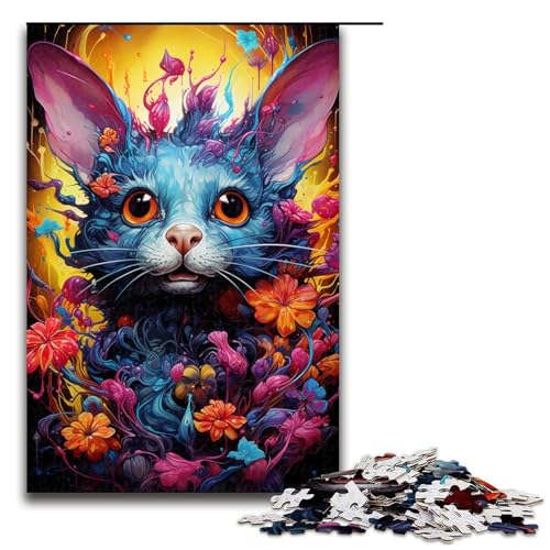 Puzzle 1000 Teile Malerei Bunte Maus Kunst Puzzle für Erwachsene Holz Lernspiel Herausforderungsspielzeug 75 x 50 cm Puzzle 1000 Teile Malerei Bunte Maus Kunst Puzzle für Erwachsene Holz Lernspiel Herausforderungsspielzeug 75 x 50 cm von QSYFNBZL