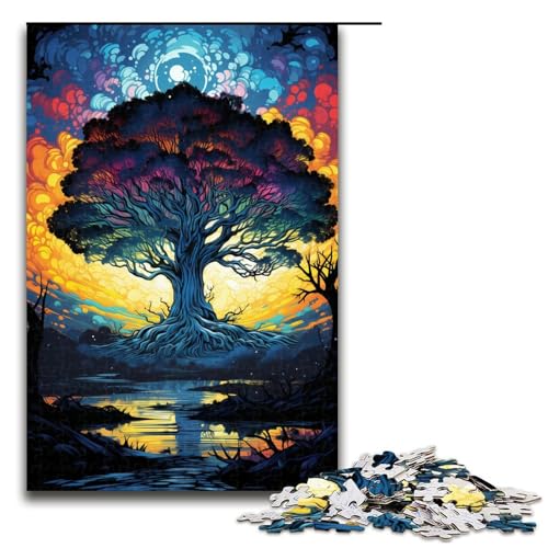 Puzzle 1000 Teile Malerei Farbe Sternenhimmel Baum Puzzle für Erwachsene Holz Lernspiel Herausforderungsspielzeug 75 x 50 cm Puzzle 1000 Teile Malerei Farbe Sternenhimmel Baum Puzzle für Erwachsene Holz Lernspiel Herausforderungsspielzeug 75 x 50 cm von QSYFNBZL
