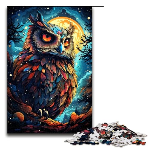 Puzzle 1000 Teile Malerei bunter Planet Eule Puzzle für Erwachsene Holz Lernspiel Herausforderungsspielzeug 75 x 50 cm Puzzle 1000 Teile Malerei bunter Planet Eule Puzzle für Erwachsene Holz Lernspiel Herausforderungsspielzeug 75 x 50 cm von QSYFNBZL