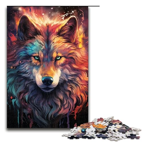 Puzzle 1000 Teile Nebula Wolfs farbenfrohes psychedelisches Puzzle für Erwachsene aus Holz Lernspiel Herausforderungsspielzeug 75 x 50 cm Puzzle 1000 Teile Nebula Wolfs farbenfrohes psychedelisches Puzzle für Erwachsene aus Holz Lernspiel Herausforderungsspielzeug 75 x 50 cm von QSYFNBZL
